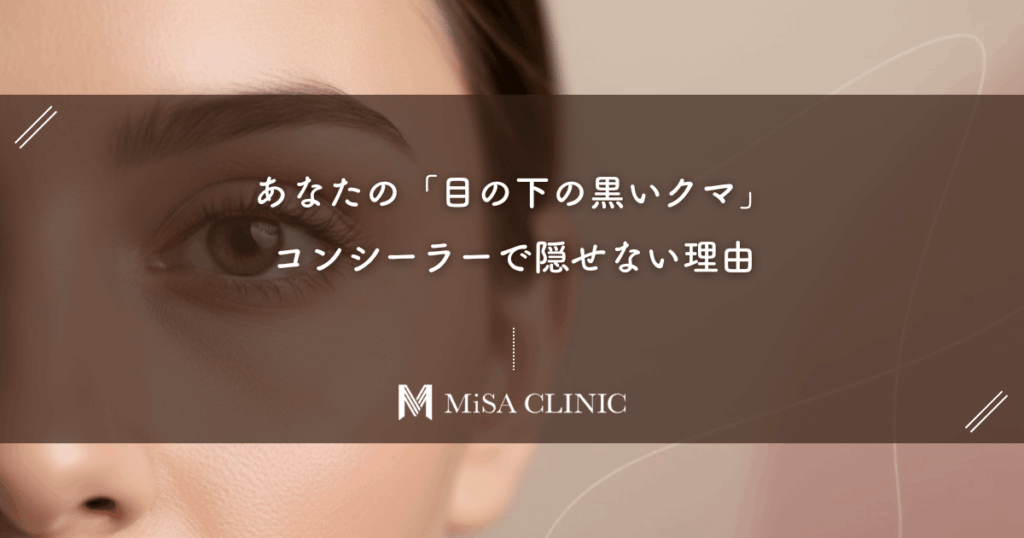 あなたの「目の下の黒いクマ」、コンシーラーで隠せない理由｜それは「色」ではなく「凹凸」の問題