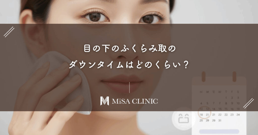 「目の下のふくらみ取り」のダウンタイムはどのくらい？腫れと内出血はいつ引くのか