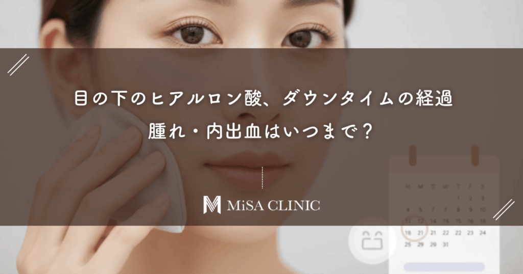 目の下のヒアルロン酸、ダウンタイムの経過｜腫れ・内出血はいつまで？