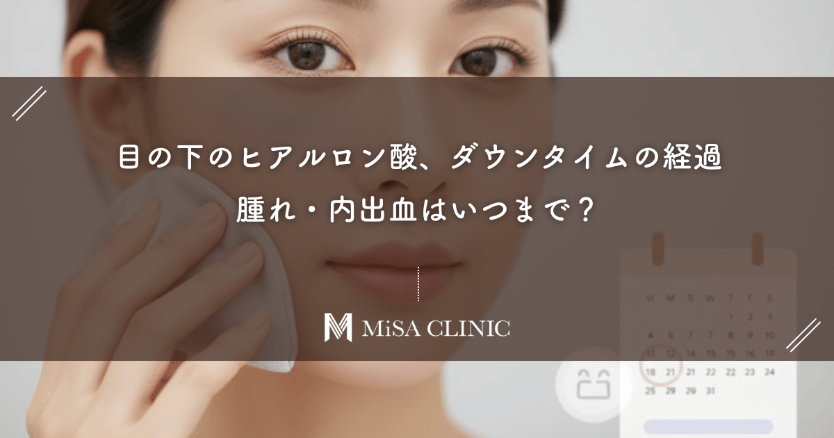 目の下のヒアルロン酸、ダウンタイムの経過｜腫れ・内出血はいつまで？