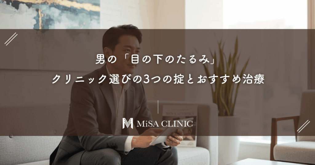 男の「目の下のたるみ」はどこで治療すべき？クリニック選びの3つの掟とおすすめ治療