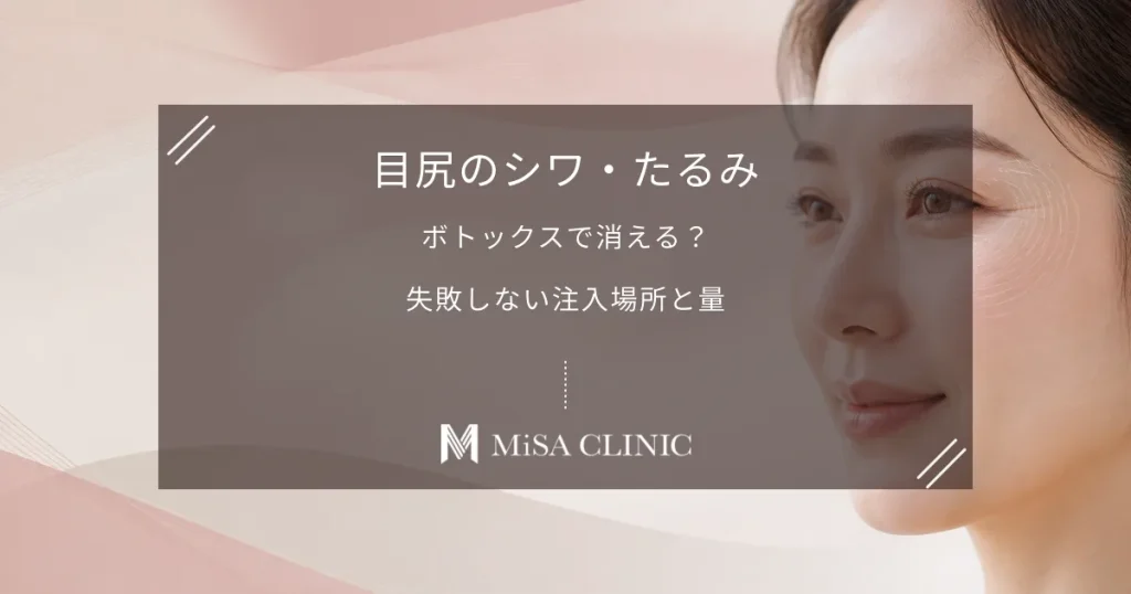 目尻のシワ・たるみはボトックスで消える？失敗しない注入場所と量