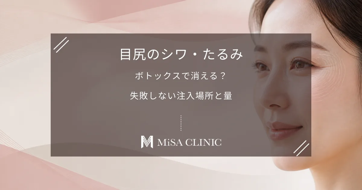 目尻のシワ・たるみはボトックスで消える？失敗しない注入場所と量