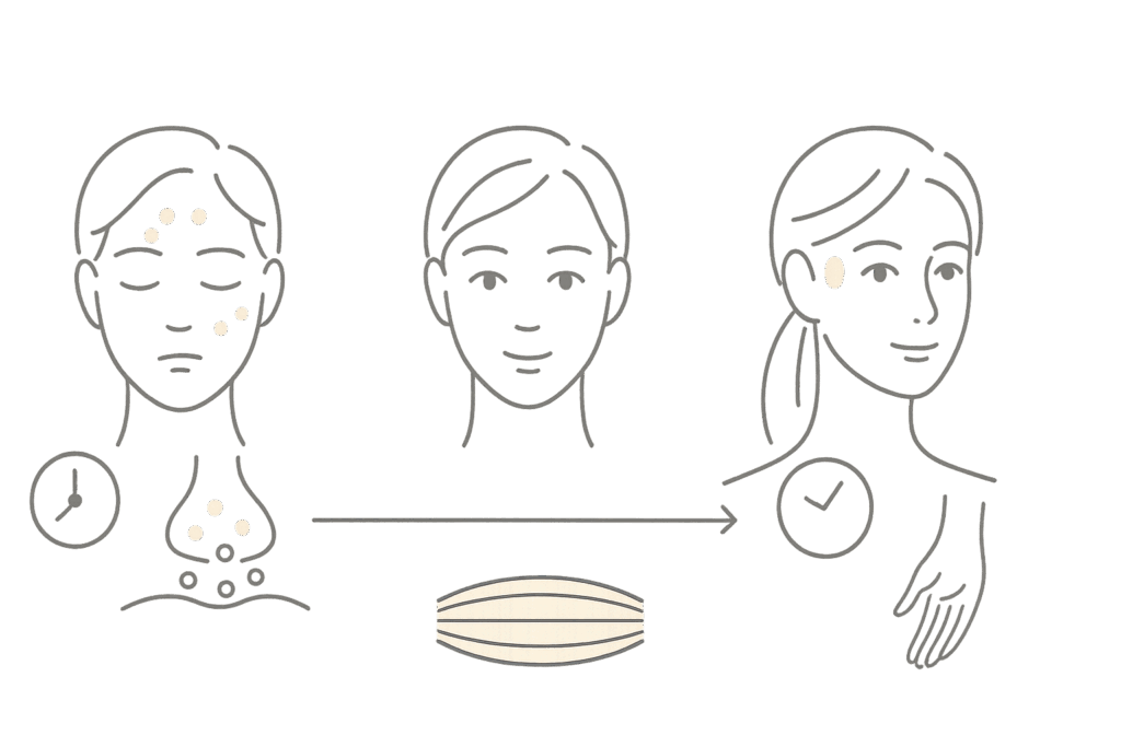 ボトックス注射後の経過タイムライン（当日〜1週間）