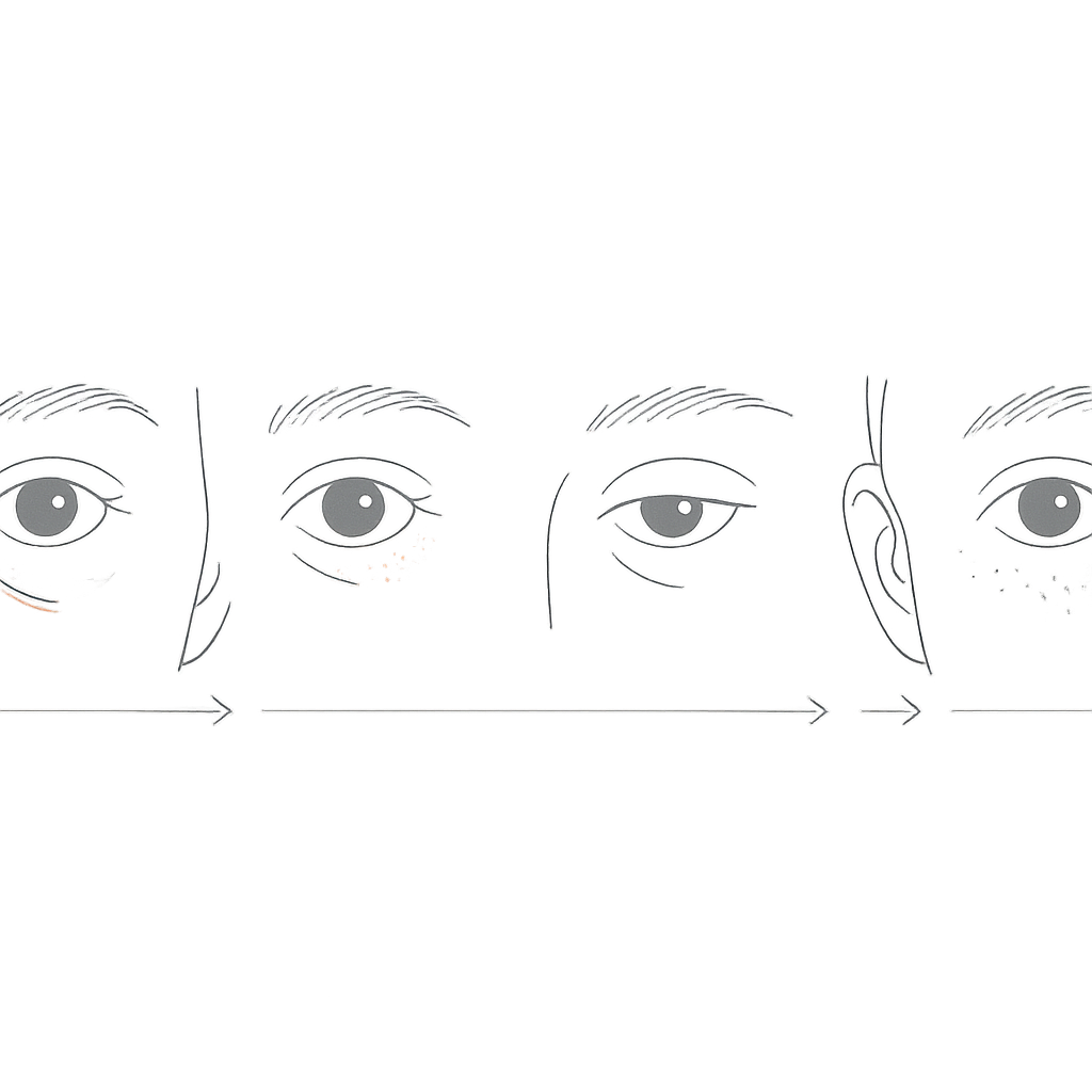 クマ取り後に目が小さく見える4原因の可視化(凹み・注入不足・筋緊張・腫れ)