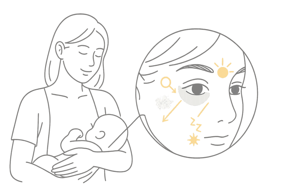 授乳期にクマが目立ちやすい理由(ホルモン・睡眠・血行)