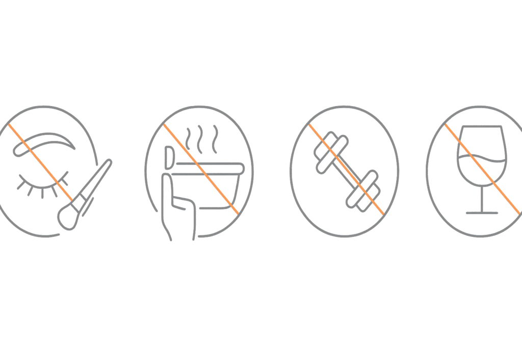 切らないクマ取り後のNG行動(メイク・コンタクト・長風呂・運動・飲酒)