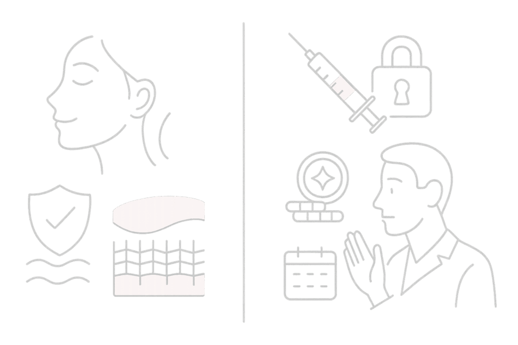 ベビーコラーゲンのメリットとデメリットのイメージ比較