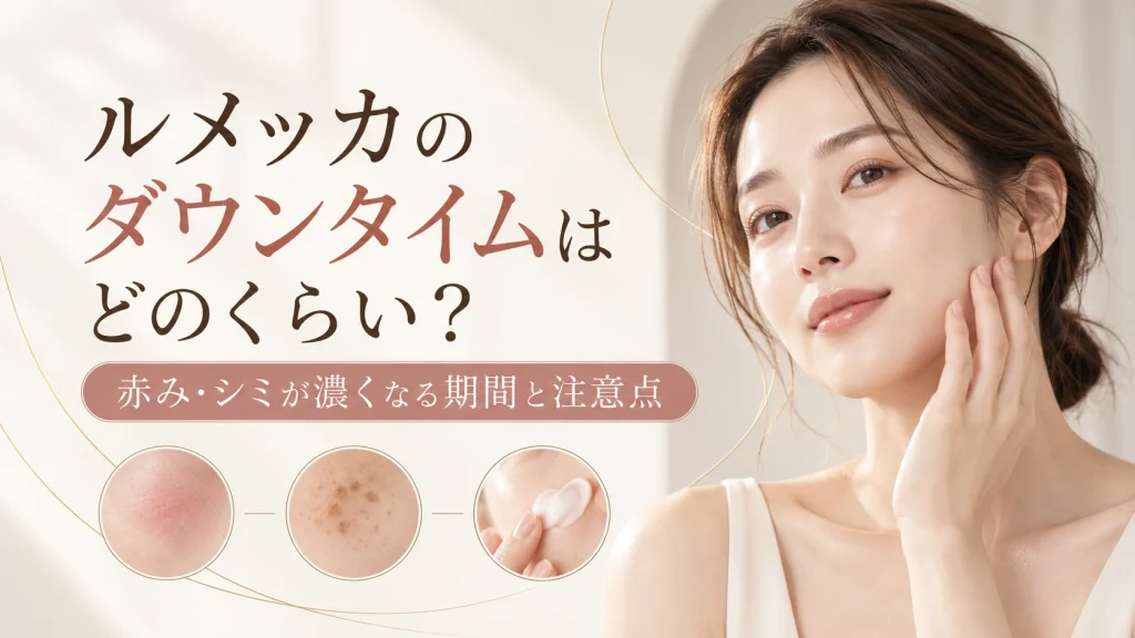 ルメッカのダウンタイムはどのくらい？赤み・シミが濃くなる期間と注意点