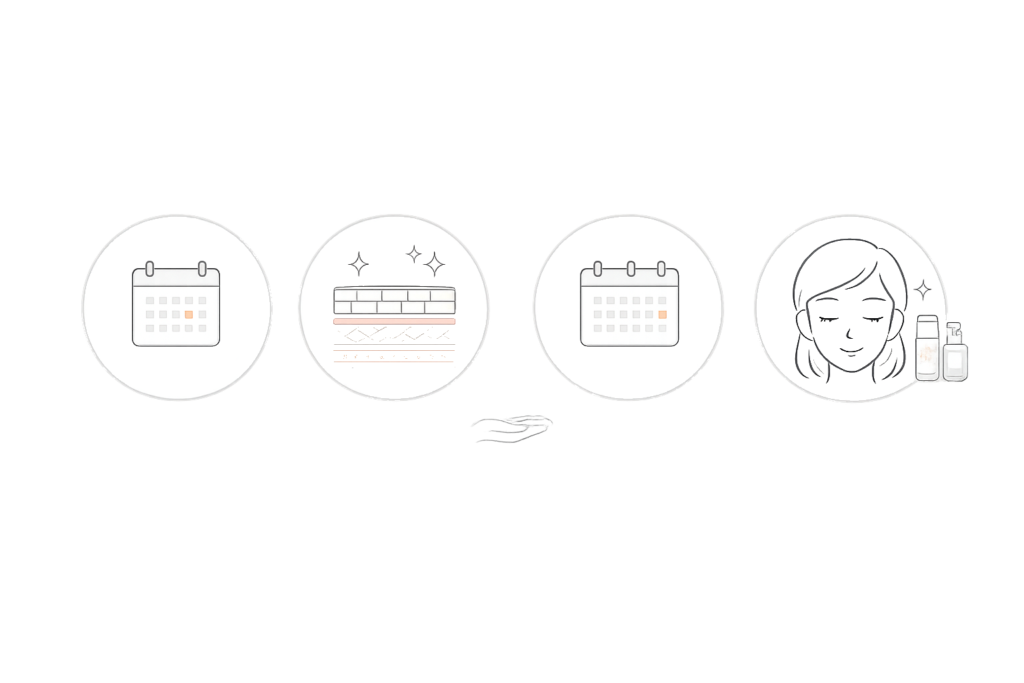 サリチル酸ピーリングの通い方（肌周期に合わせた施術間隔の目安）