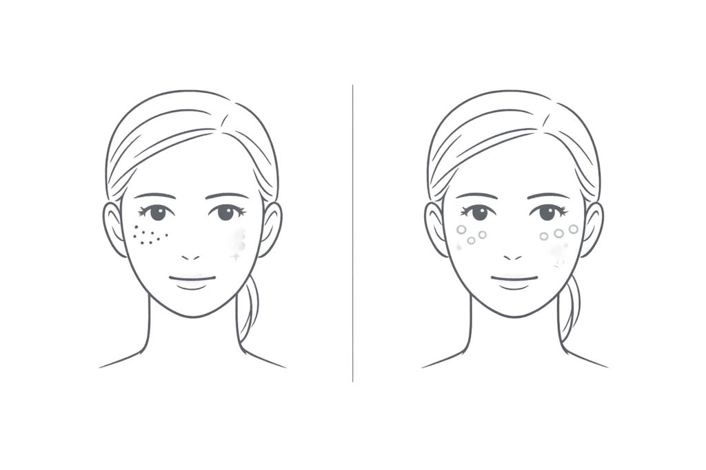 スネコスとリジュランのダウンタイム（針跡・腫れ・内出血）の見え方