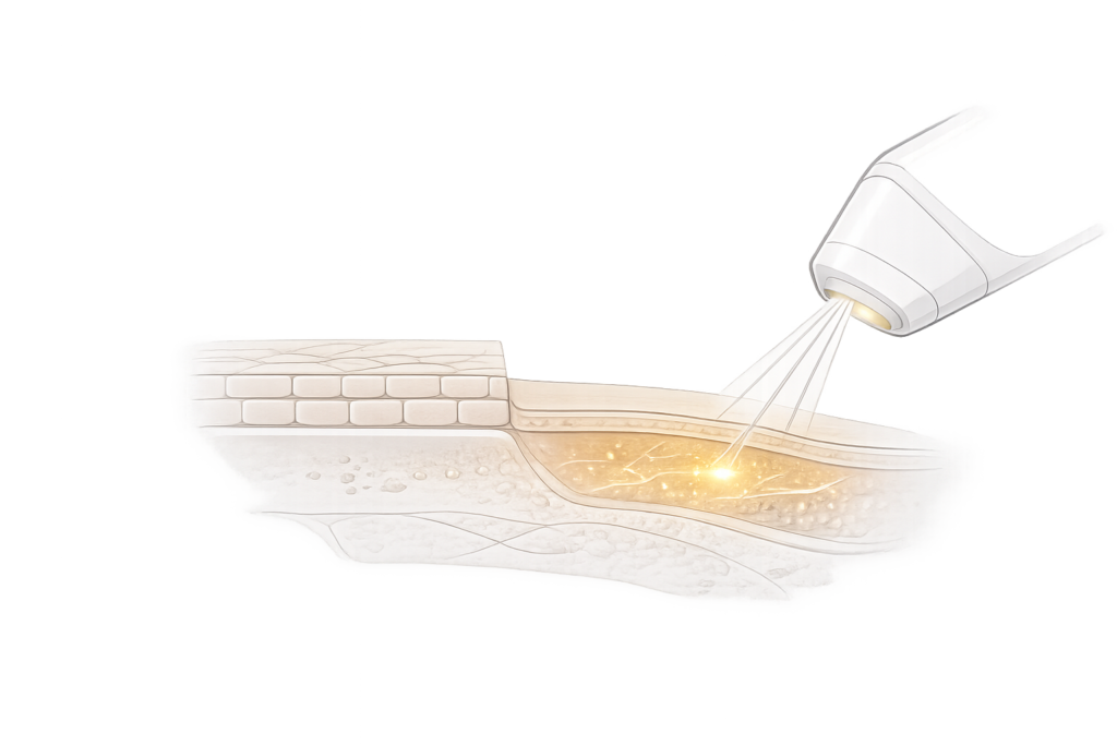 サーマジェンの高周波が真皮に届きコラーゲン生成を促す仕組み