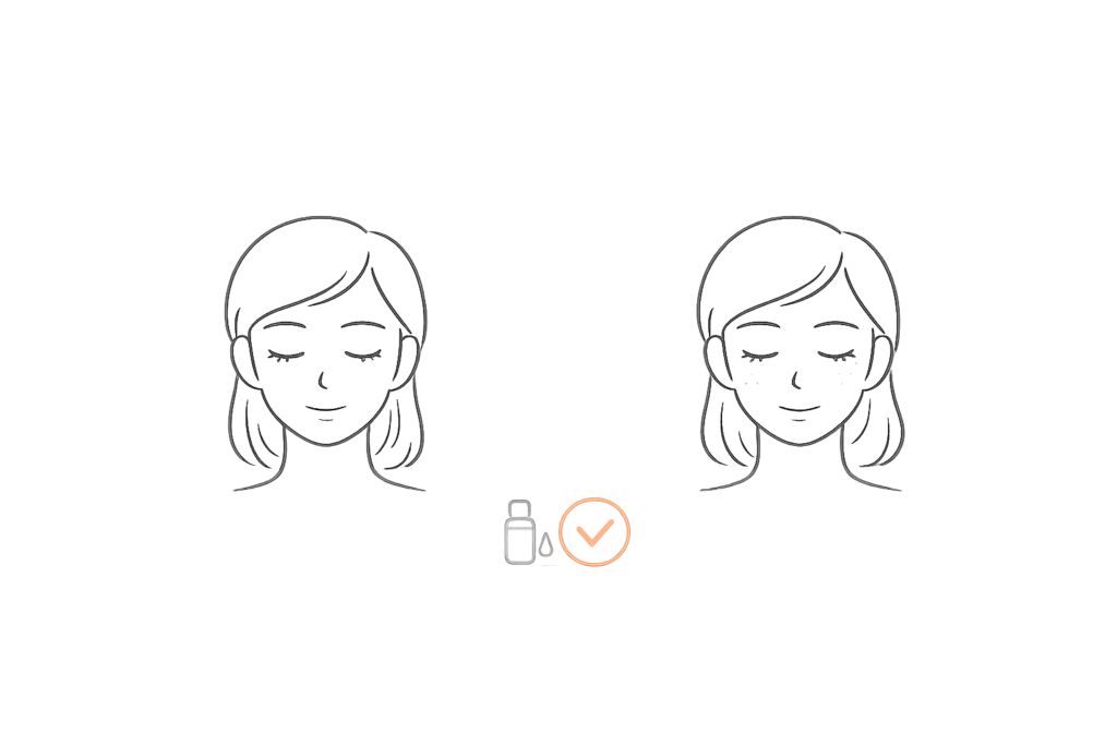 サーマジェンとサーマニードルのダウンタイム・リスク比較（赤み・腫れのイメージ）