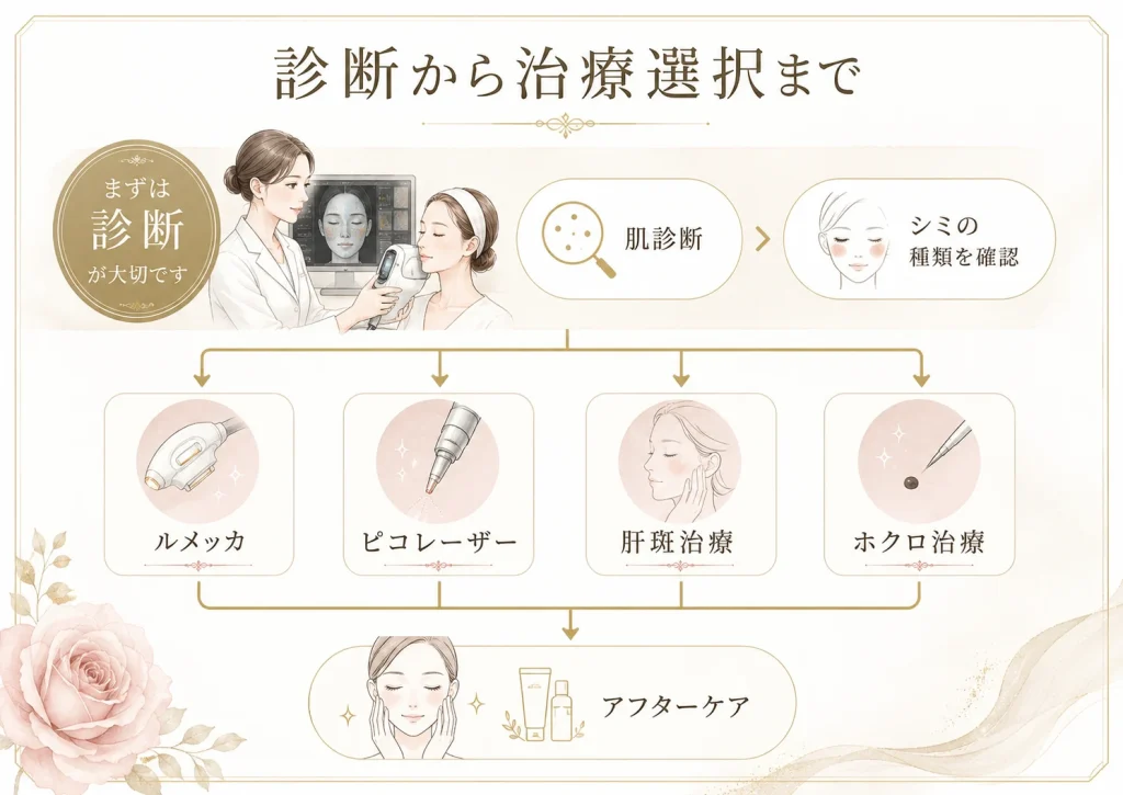 シミ診断から治療選択まで