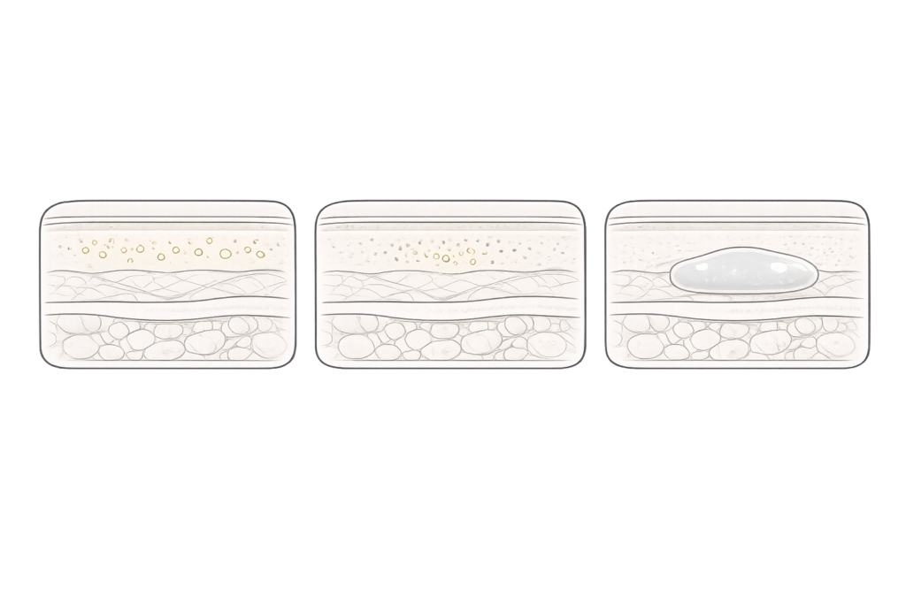 スネコスと他注入治療（リジュラン・ジュベルック・ヒアルロン酸）の違いイメージ