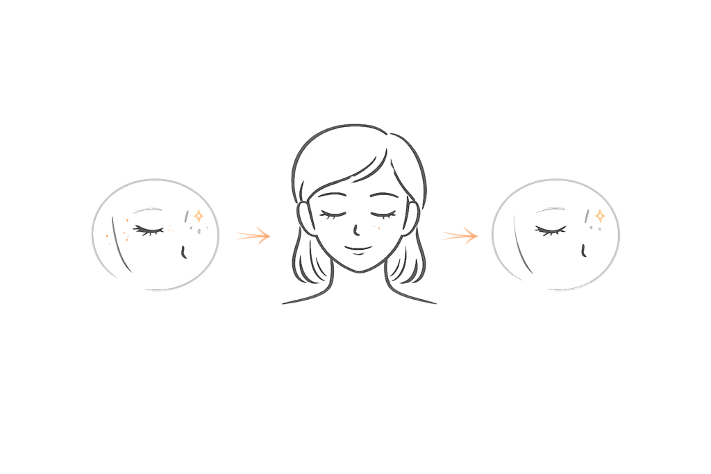 スネコス注射のダウンタイム症状（赤み・腫れ・内出血）の起こり方