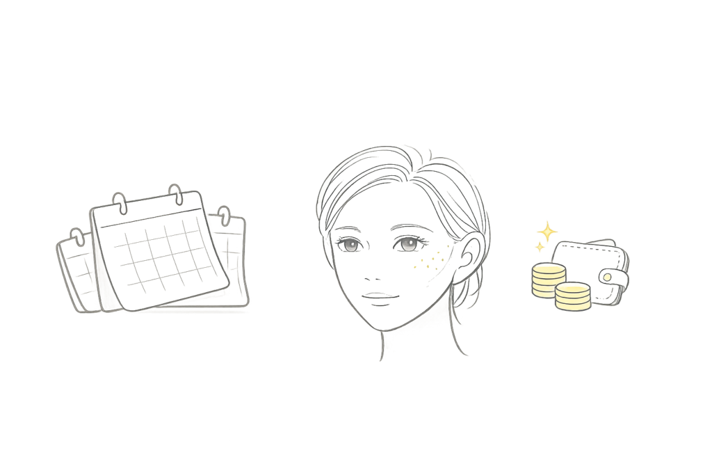 スネコス注射のデメリット（通院回数と費用負担）のイメージ