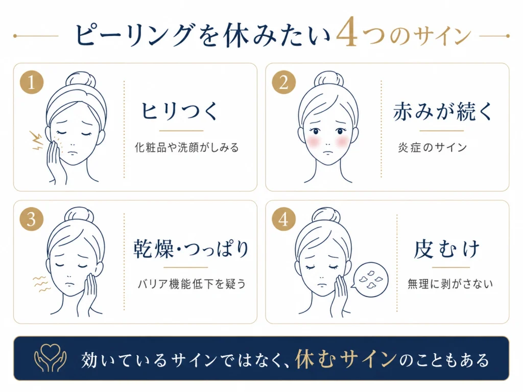 ピーリングを休みたい4つのサイン