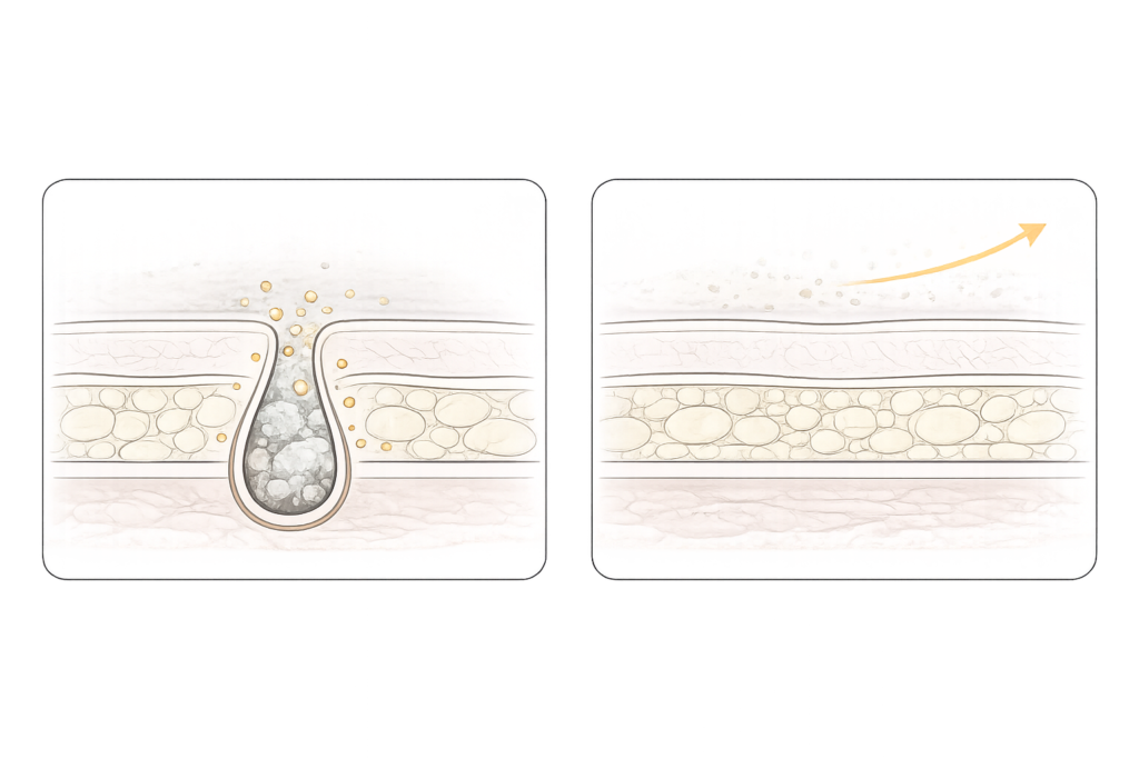毛穴悩みに合わせたAHA・BHA（サリチル酸／グリコール酸・乳酸）選び方