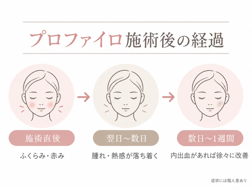 プロファイロ施術後の経過