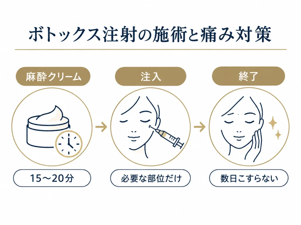 ボトックス注射の施術と痛み対策
