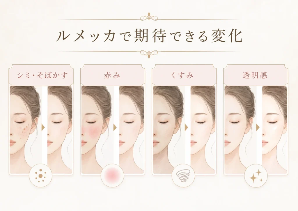 ルメッカで期待できる変化