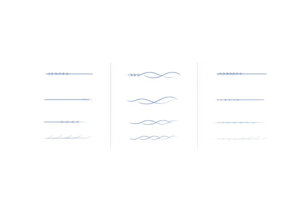糸リフトの形状比較（コグ付き・スムース糸・メッシュ構造の違い）