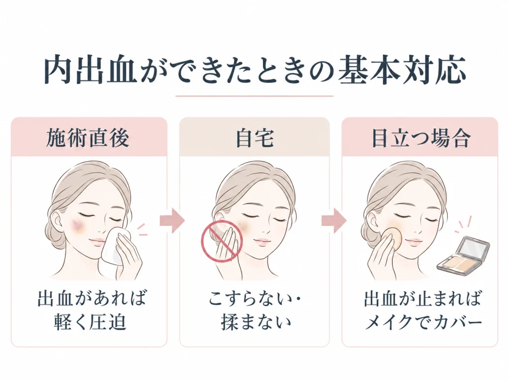 内出血ができたときの基本対応
