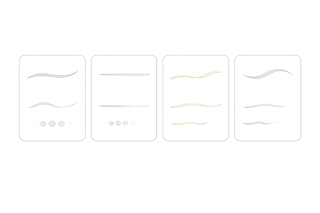 糸リフト素材の違い（PDO・PLLA・PCL・複合素材の吸収期間イメージ）