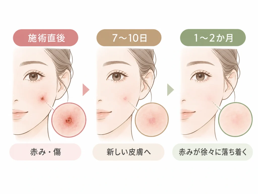 炭酸ガスレーザー後の経過