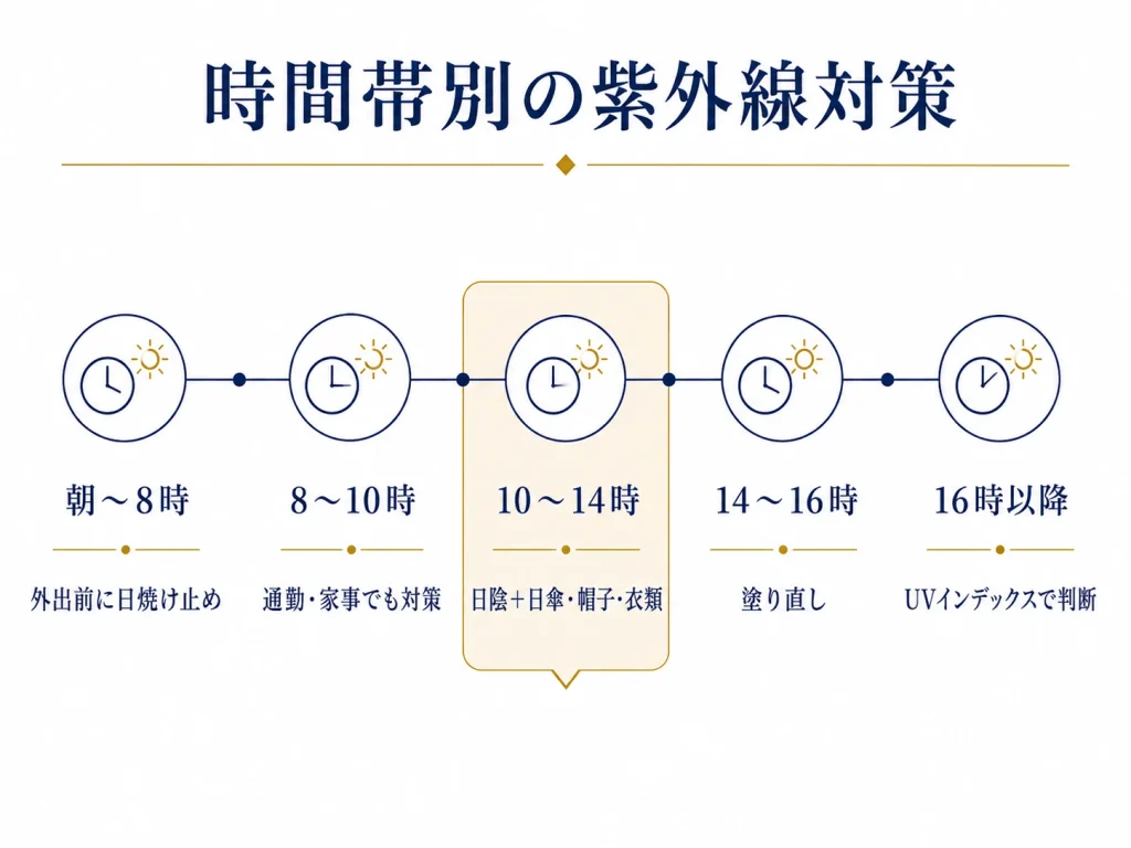 時間帯別の紫外線対策